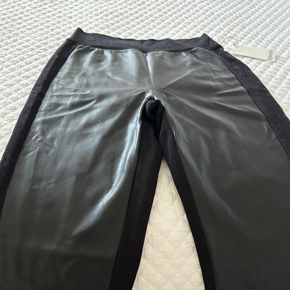 Splendid “leather/velvet” leggings